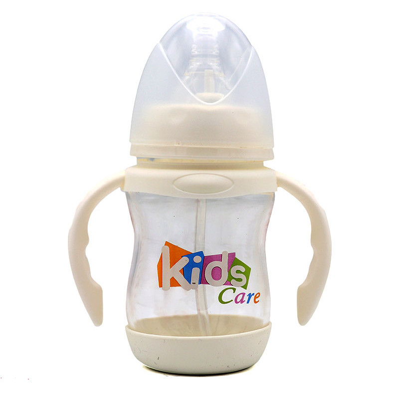 Kids Care Feeding Bottle Curve Double Handle Glass 160 ml