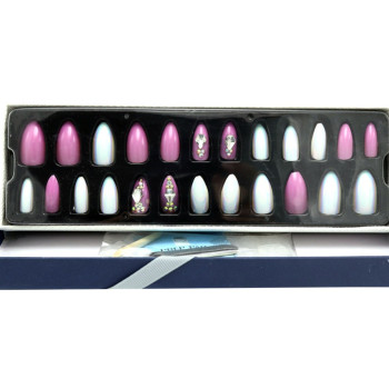 ستيكي نيلز اظافر لاصقه جذابه متعدده المقاسات وسهله التركيب BK 19-107   حبه 24