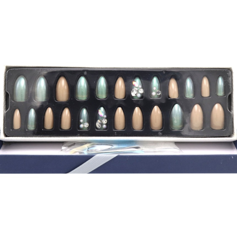 ستيكي نيلز اظافر لاصقه جذابه متعدده المقاسات وسهله التركيب BK 19-115   حبه 24