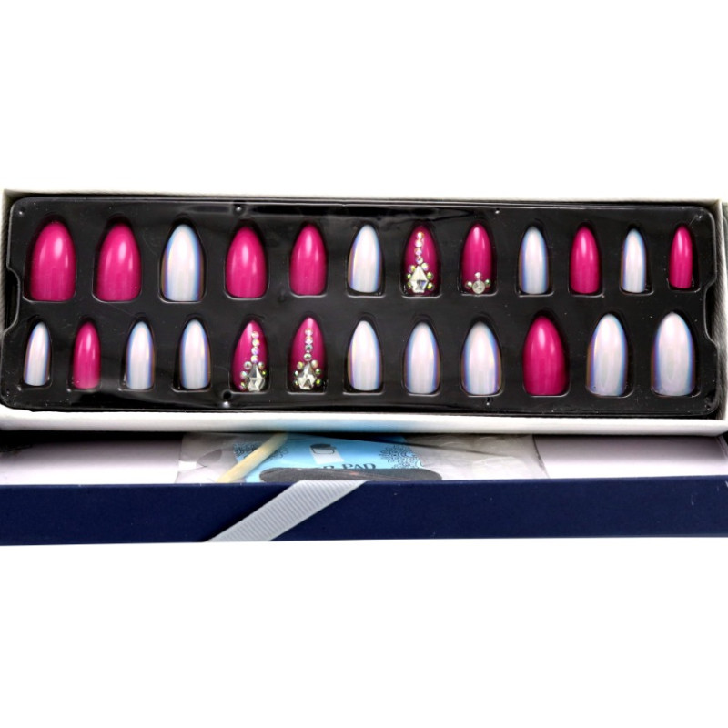 Sticky Nails attractive multi-size easy-to-install adhesive nails BK 19-94 piece 24