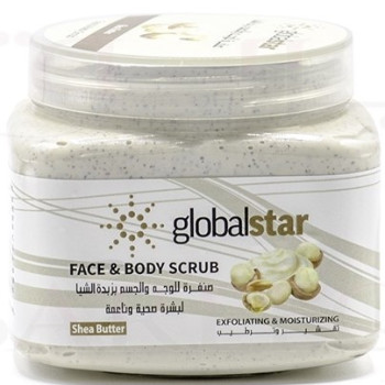 GlobalStar Shea Butter Face And Body Scrub 500ml