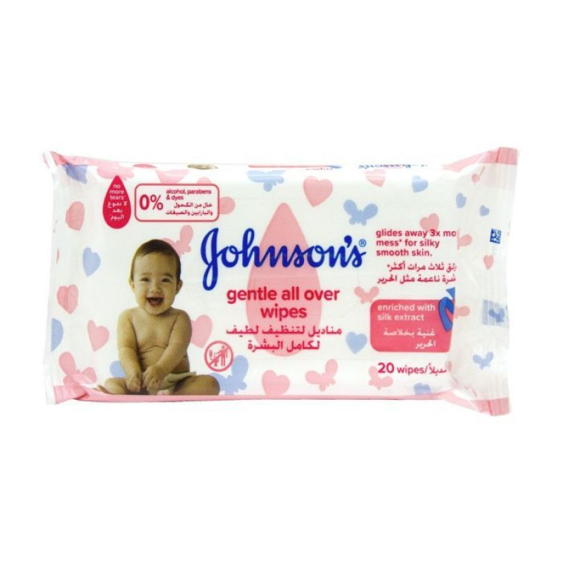 Johnson Baby Gentle Cleansing Wipes -20 pcs