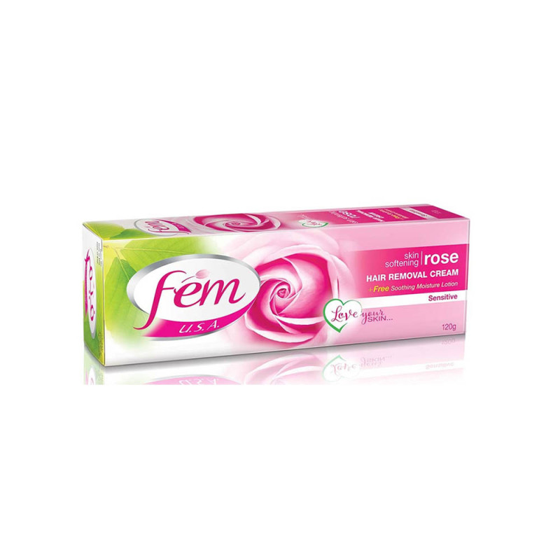 Fem Hair Removal Cream For Sensitive Skin Rose Extract 120 g