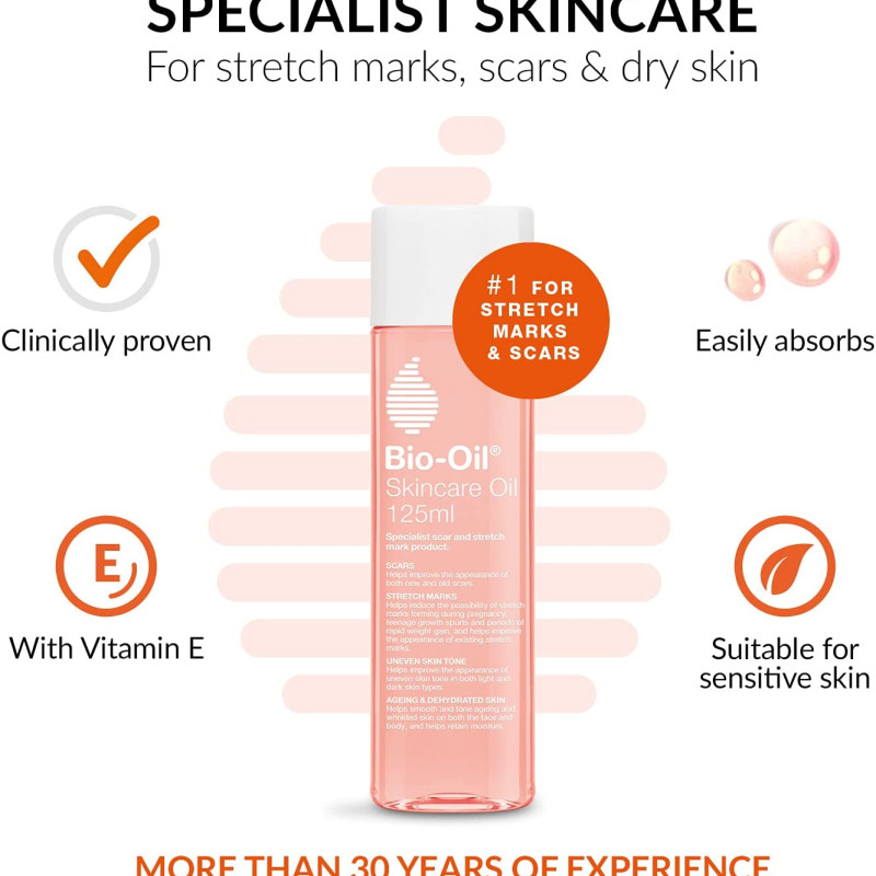 بيو أويل زيت لعلاج الندوب وعلامات التمدد 125 مل