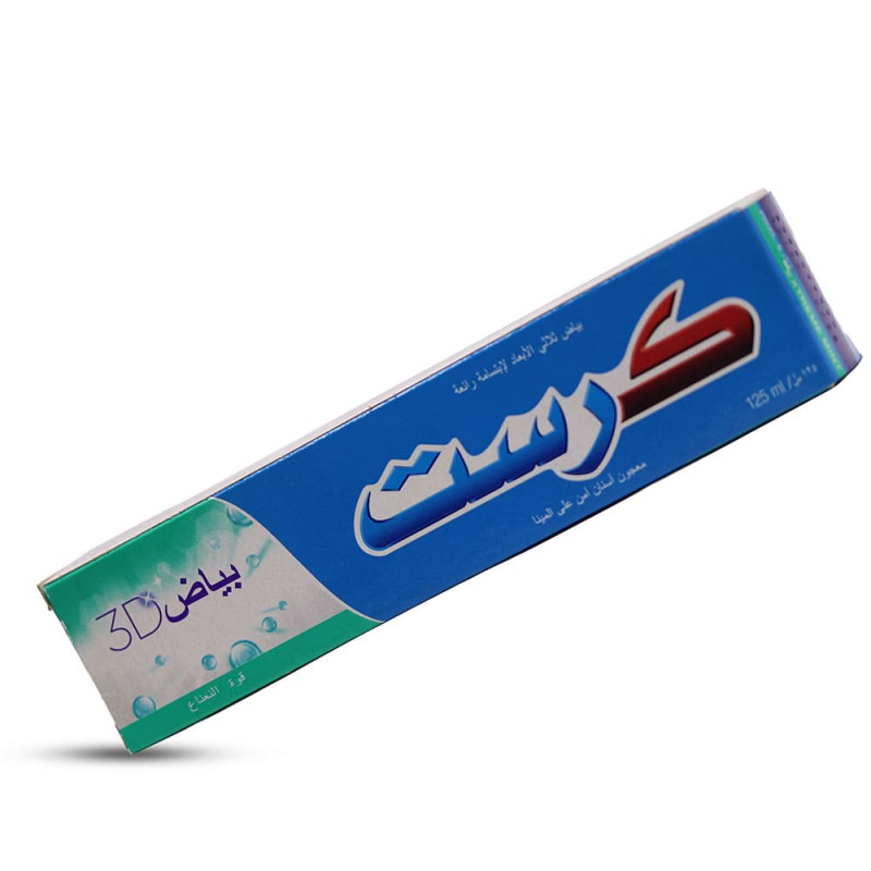 كرست معجون اسنان ثري دي مبيض قوة النعناع - 125 مل