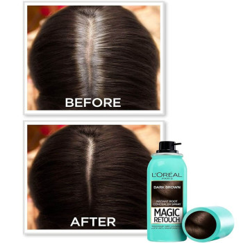 لوريال باريس ماجيك ريتوتش بخاخ صبغة شعر مؤقتة بني داكن - 75 مل