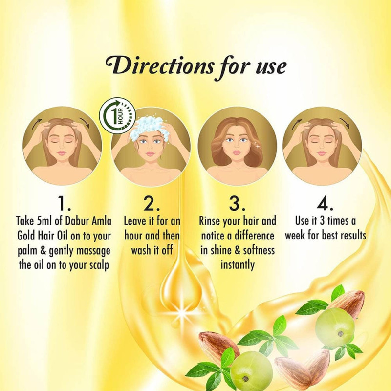 دابر املا زيت الذهبي للشعر الجاف والمتضرر - 300 مل 