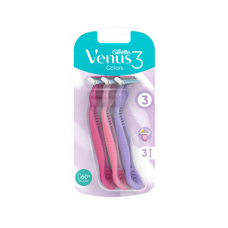 جيليت فينوس ماكينة حلاقة 3 شفرات - 3 حبة