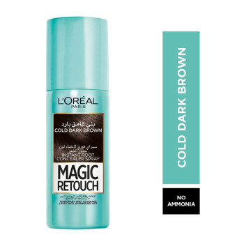 لوريال باريس ماجيك ريتاش بخاخ صبغة شعر مؤقتة بني بارد غامق - 75 مل