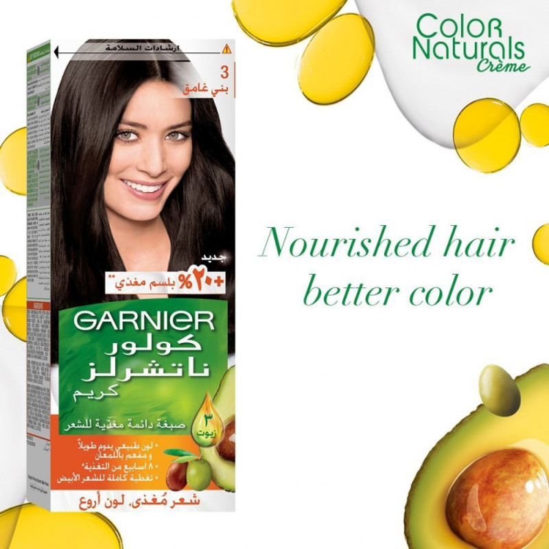 Garnier Color Naturals 3 dark brown Haircolor 