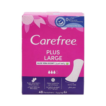 Carefree Plus large aloe 48 Pantiliners