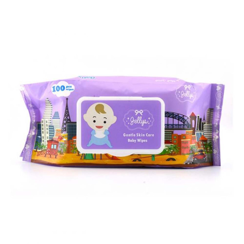 جليز مناديل مبللة طبيعية ومعطرة موف 100 حبة