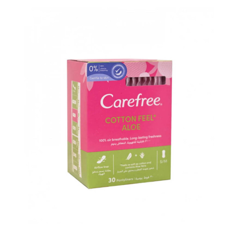 Carefree Cotton Feel Aloe 30 Pantyliners