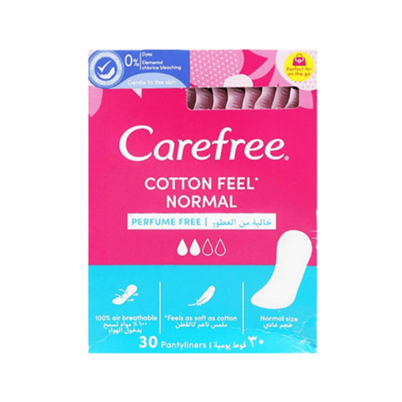 Carefree Cotton Feel Normal 30 Pantyliners