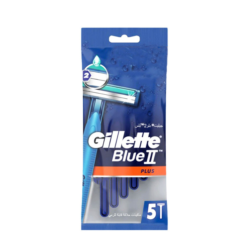 جيليت بلو 2 بلس ماكينة حلاقة رجالية - 5 حبة