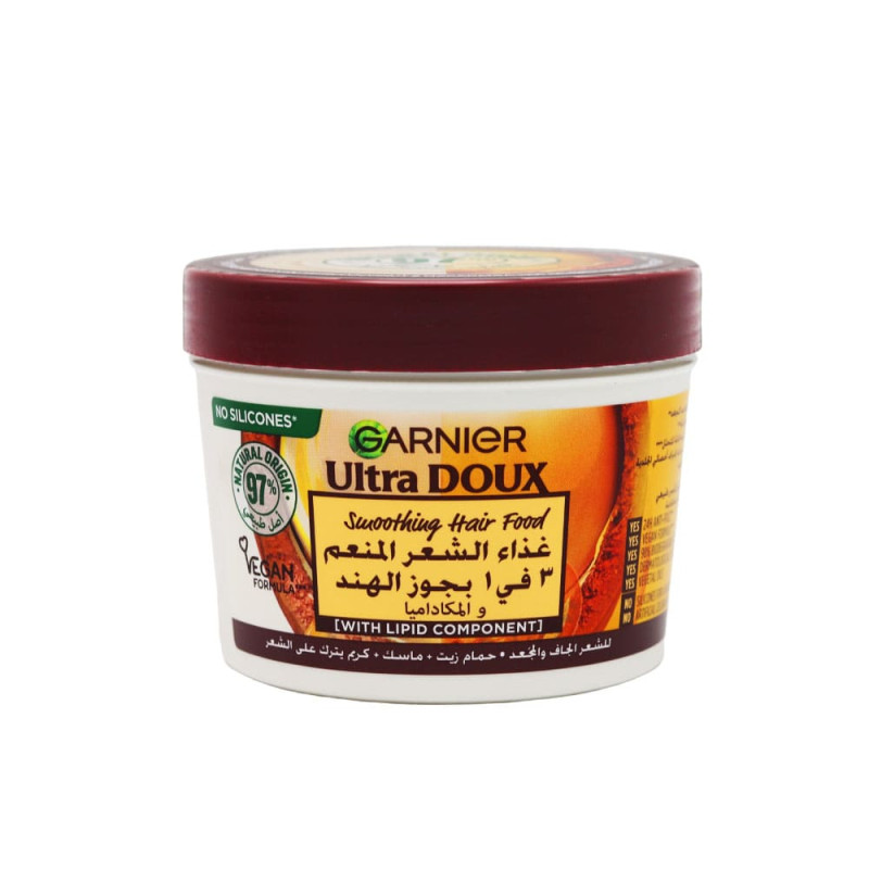 Garnier Ultra Doux Smoothing Hair Food Coonut & Maccadamia For Frizzy & Unruly Hair 390 ml